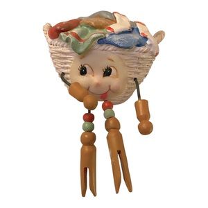 Vintage laundry room anthropomorphic whimsical shelf sitter figure- “laundry”